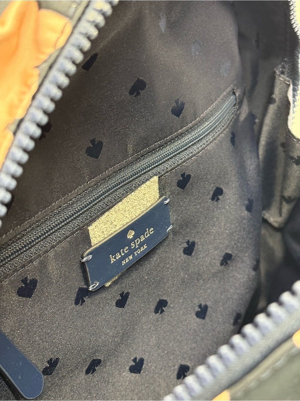 (new+tag) Kate Spade Medium Backpsck Navy and Floral Light Pink Size 11.5 x 9 - Picture 9 of 12